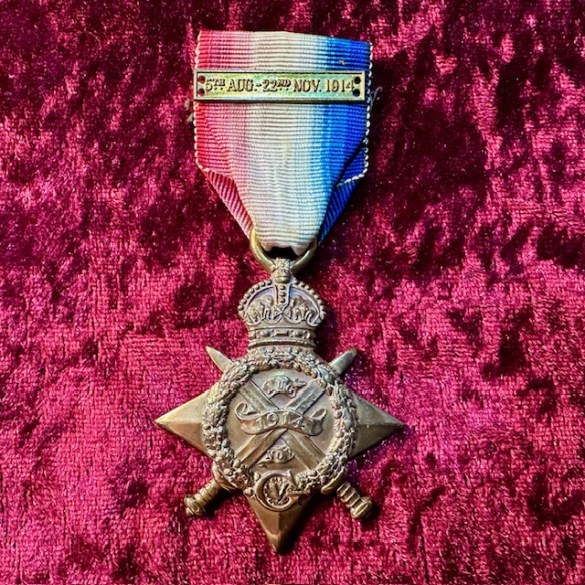 WW1 1914 Mons Star with Bar 1